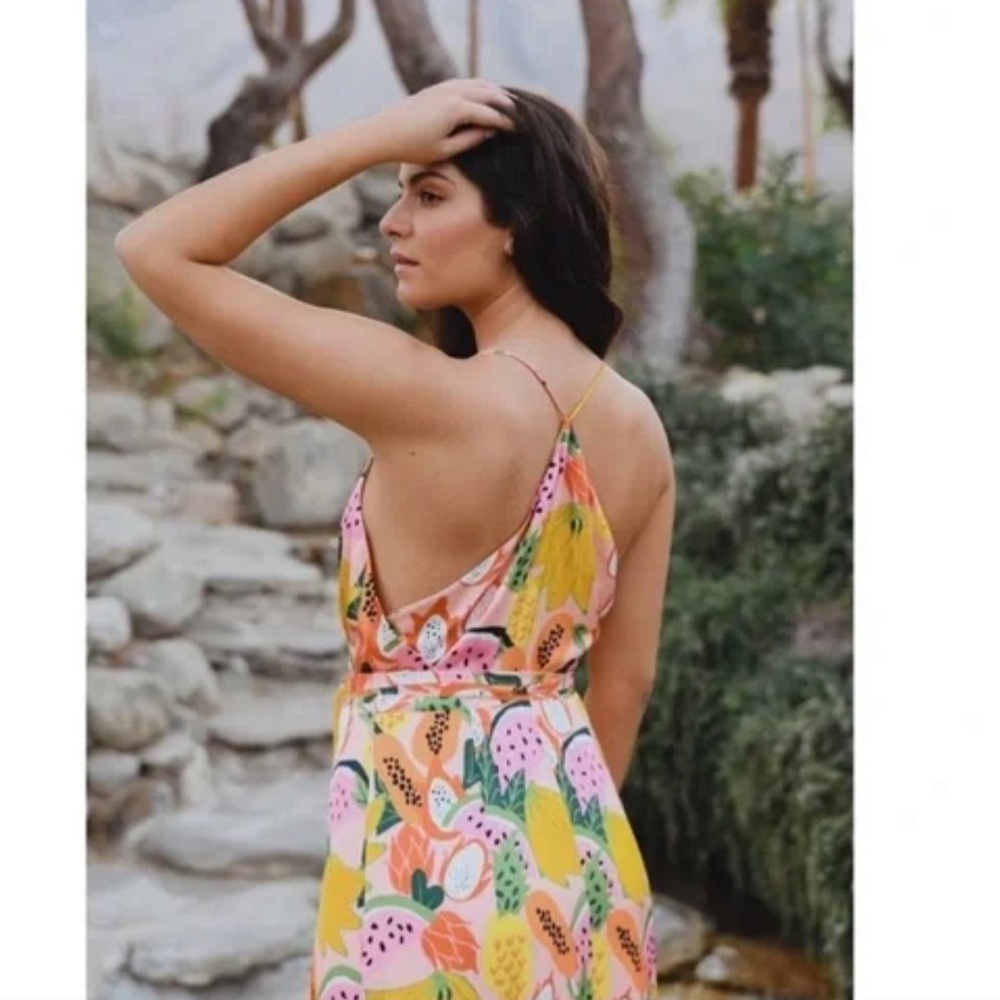 Hutch Yellow and Pink High Low Dress - Picture 9 of 12